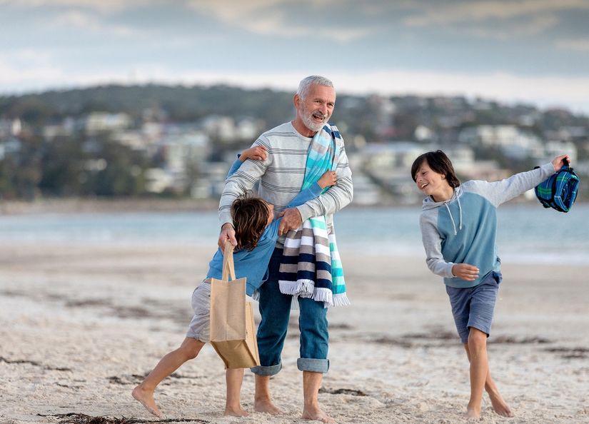 man with grandkids